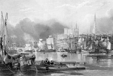 Newcastle-upon-Tyne, gravert av Edward Finden